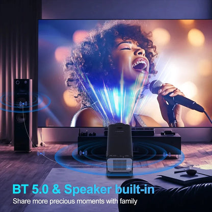 4K Android 11 Mini Projector – 300 ANSI Lumens, WiFi 6 & BT 5.0 Portable Cinema