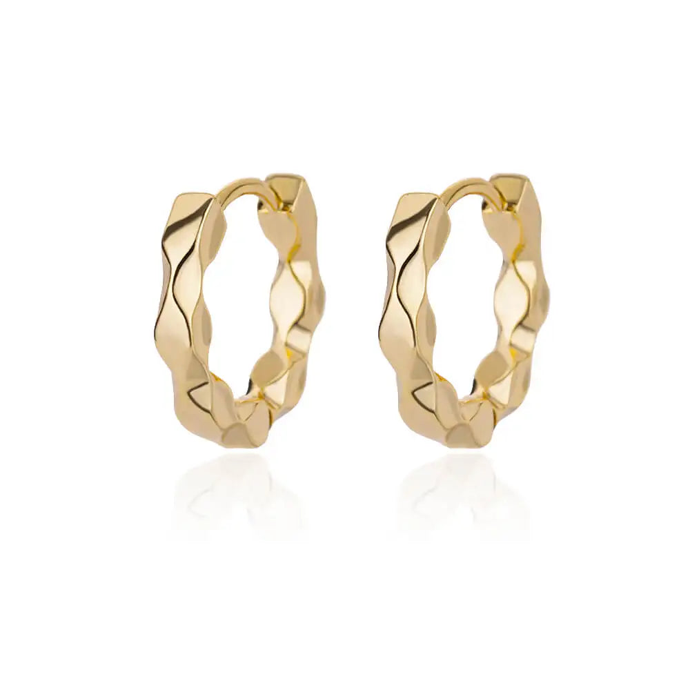 Gold-Plated Stainless Steel Boho Hoop Earrings – Vintage Gift for Her