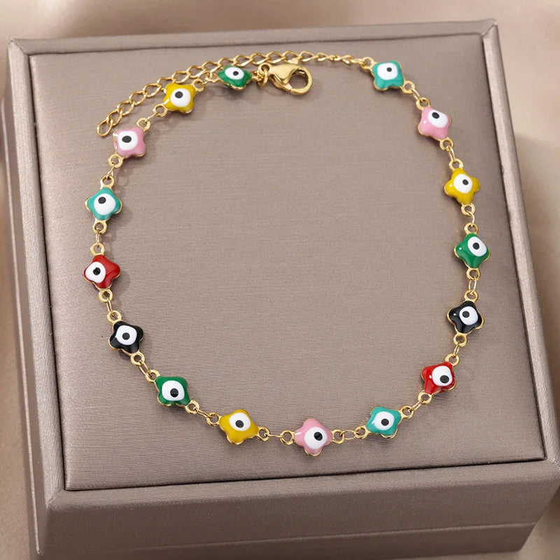 Anklet Zircon Evil Eye Women's Ankle Bracelet