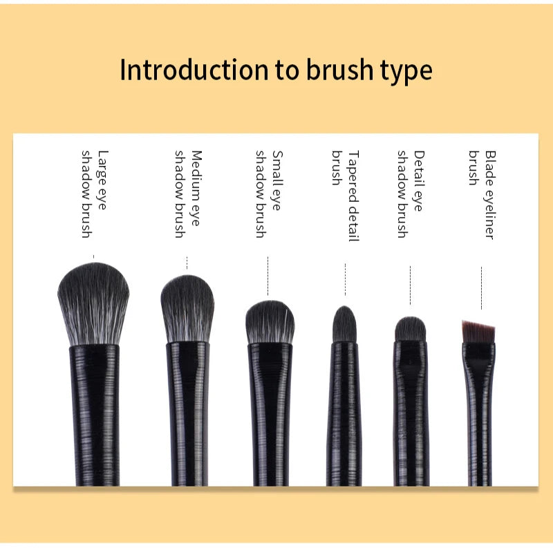 5/6 Piece Eye Makeup Brush Set – Professional Tools for Eyeshadow, Eyeliner & Brows