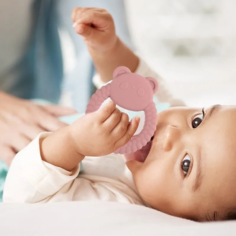 1 piece of baby silicone teether ring