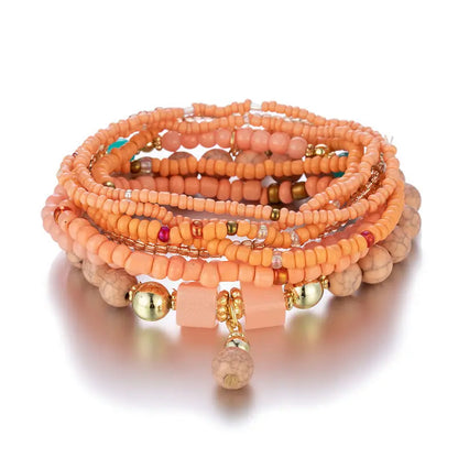 Bohemian Rice Bead Bracelet Set – Handmade Boho Jewelry