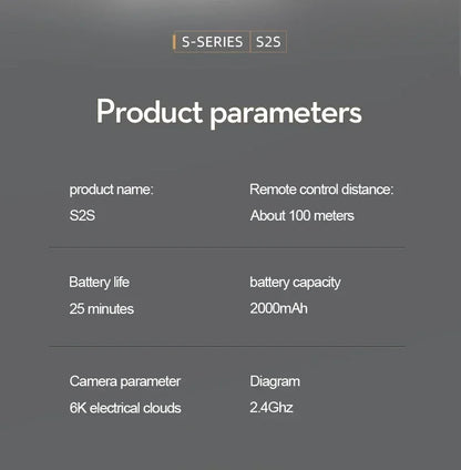 S2S 8K Dual Camera Drone – Professional Aerial Photography Quadcopter