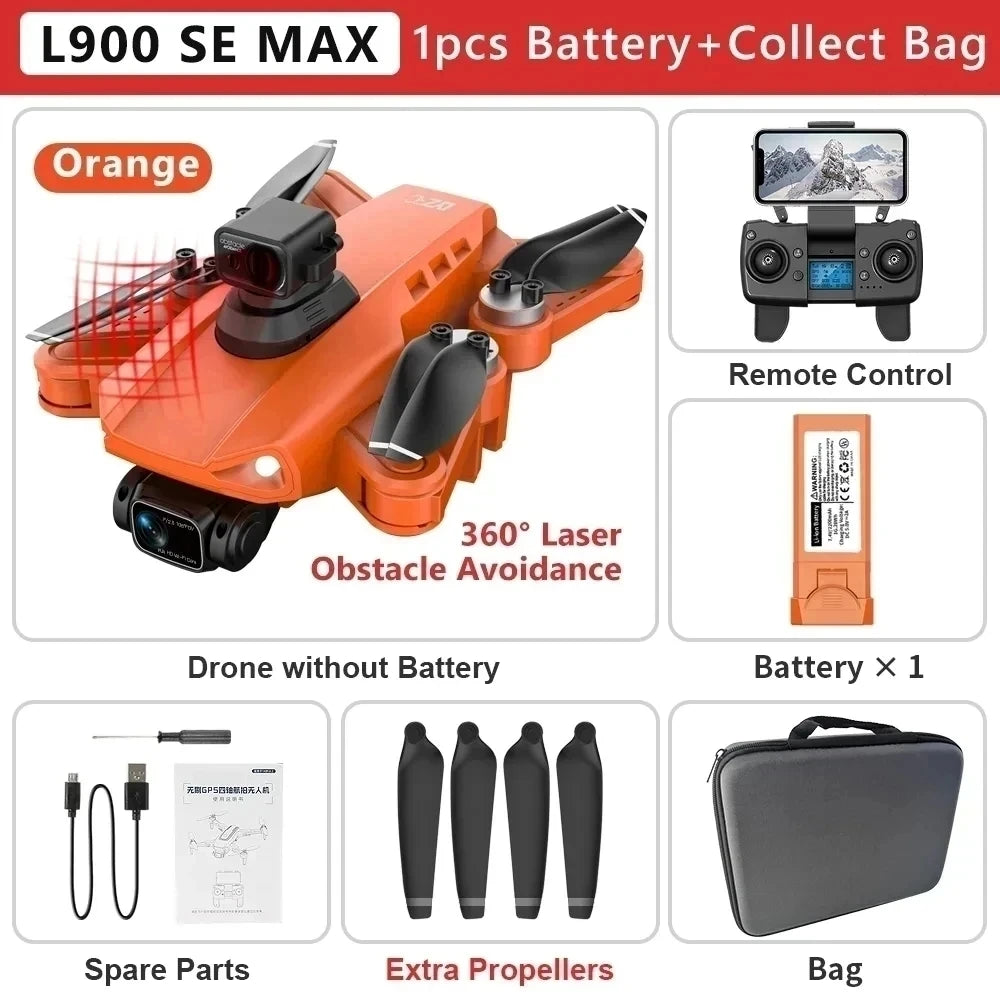 L900 Pro SE MAX 4K GPS Drone with Dual HD Camera & Obstacle Avoidance