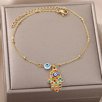 Anklet Zircon Evil Eye Women's Ankle Bracelet