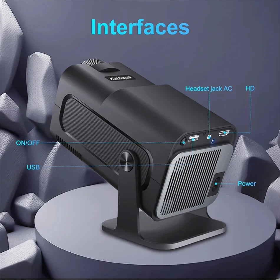 4K Android 11 Mini Projector – 300 ANSI Lumens, WiFi 6 & BT 5.0 Portable Cinema