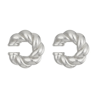 Clip-On C Hoop Earrings – Gold & Silver