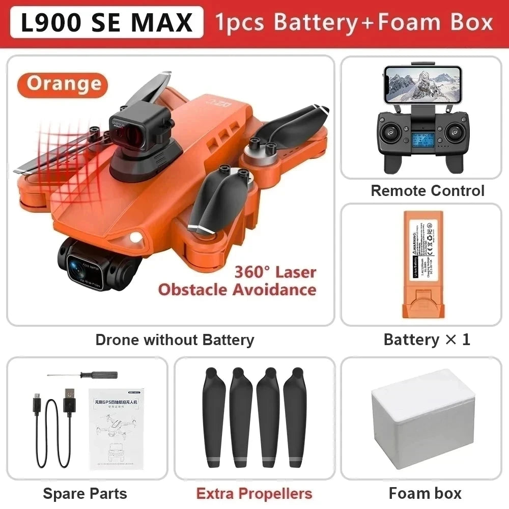 L900 Pro SE MAX 4K GPS Drone with Dual HD Camera & Obstacle Avoidance