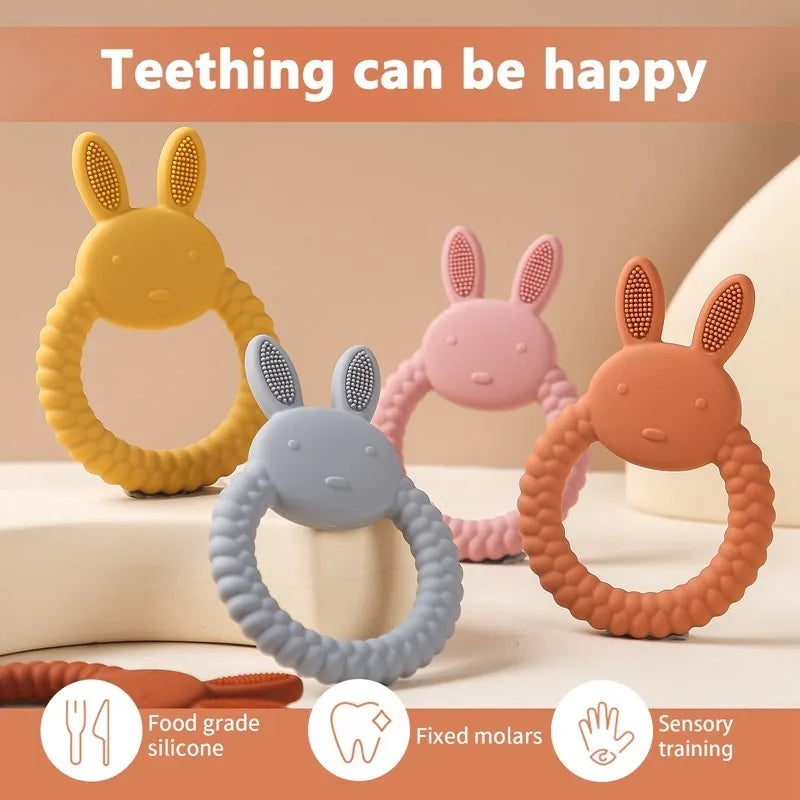 1 piece of baby silicone teether ring