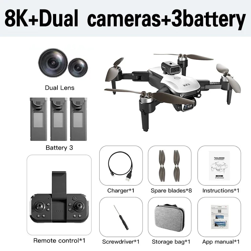 S2S 8K Dual Camera Drone – Professional Aerial Photography Quadcopter