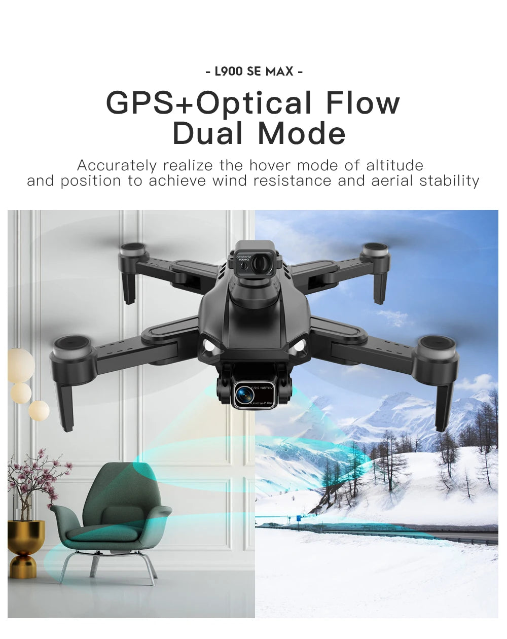 L900 Pro SE MAX 4K GPS Drone with Dual HD Camera & Obstacle Avoidance