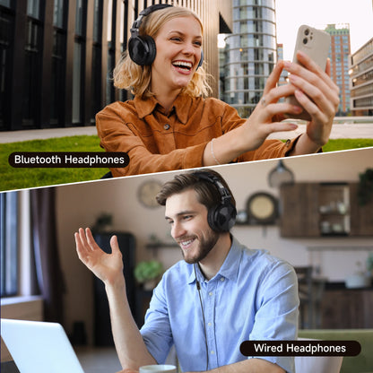 Wireless Headphones - 110H Playtime, Bluetooth 5.2 & Deep Bass