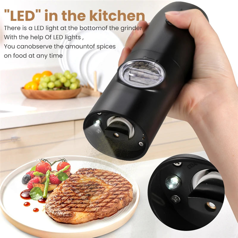 Automatic Pepper Grinder Salt And Pepper Grinder USB Rechargeable