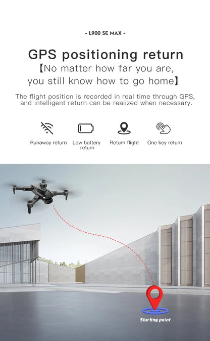 L900 Pro SE MAX 4K GPS Drone with Dual HD Camera & Obstacle Avoidance