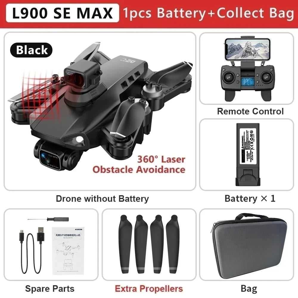 L900 Pro SE MAX 4K GPS Drone with Dual HD Camera & Obstacle Avoidance