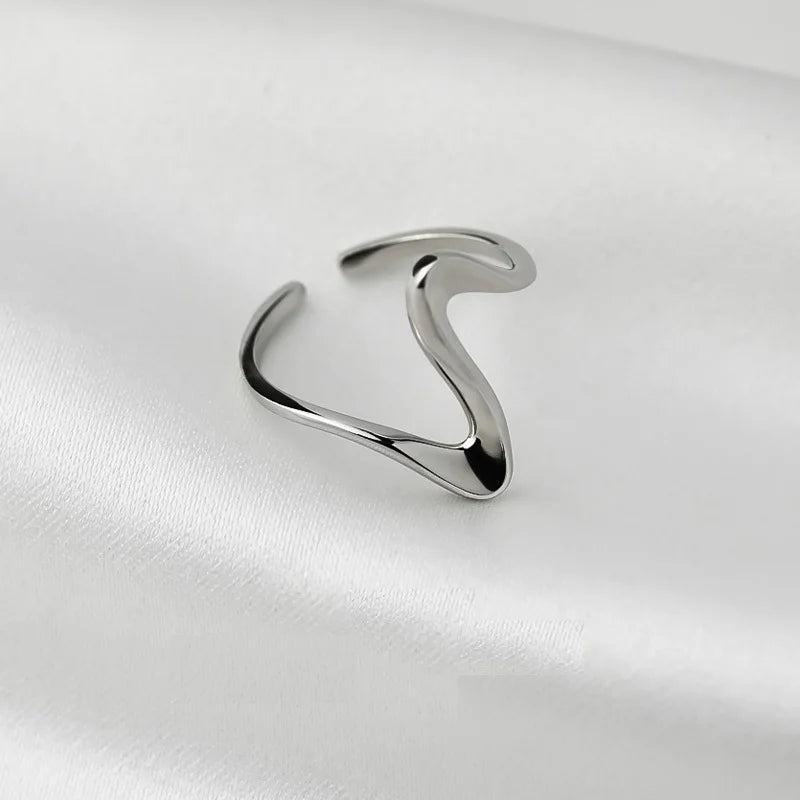 Stainless steel irregular open ring