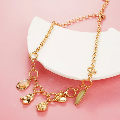 Marine Fish Fashion Choker Necklace Layer Girls Women Ladies Boho Pink Pendant Love Jewelry Geometric Mermaid Accessories