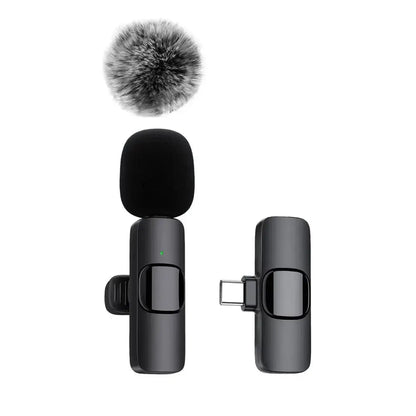 Wireless Lavalier Microphone - Mini Mic for iPhone, Android & Laptops