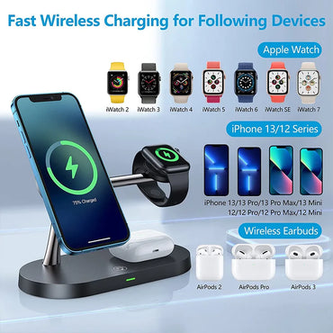 All-in-One Fast Charging Station for iPhone, Apple Watch, and AirPods