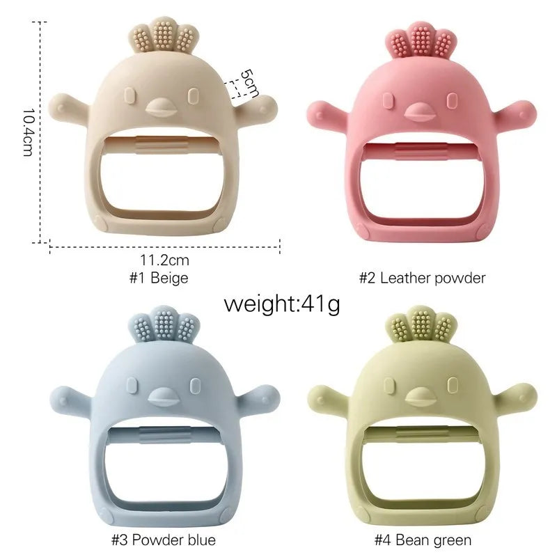 1 piece of baby silicone teether ring