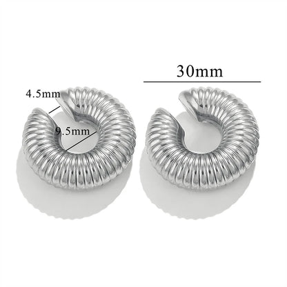 Clip-On C Hoop Earrings – Gold & Silver