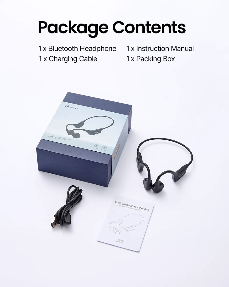 Bone Conduction Wireless Earbuds – Bluetooth 5.3, IPX8 & 64GB MP3