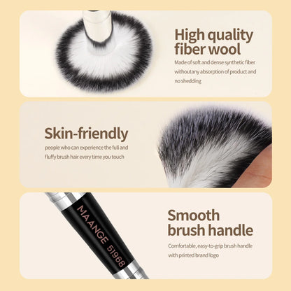 AANGE 4-Piece Makeup Brush Set – Dual-Ended Concealer & Angled Foundation Brushes for Women and Gifts