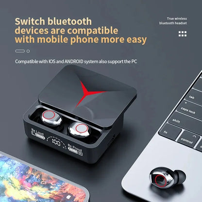 TWS M90 Wireless Gaming Earbuds - Bluetooth 5.3, Mic & Sport Ready