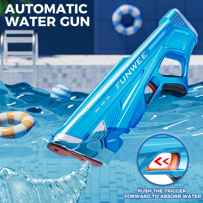 Electric Automatic Water Gun for Kids - 32 Feet Range, Perfect for Pool and Beach Games (Lithium Battery Included, 1 or 2 Pieces)