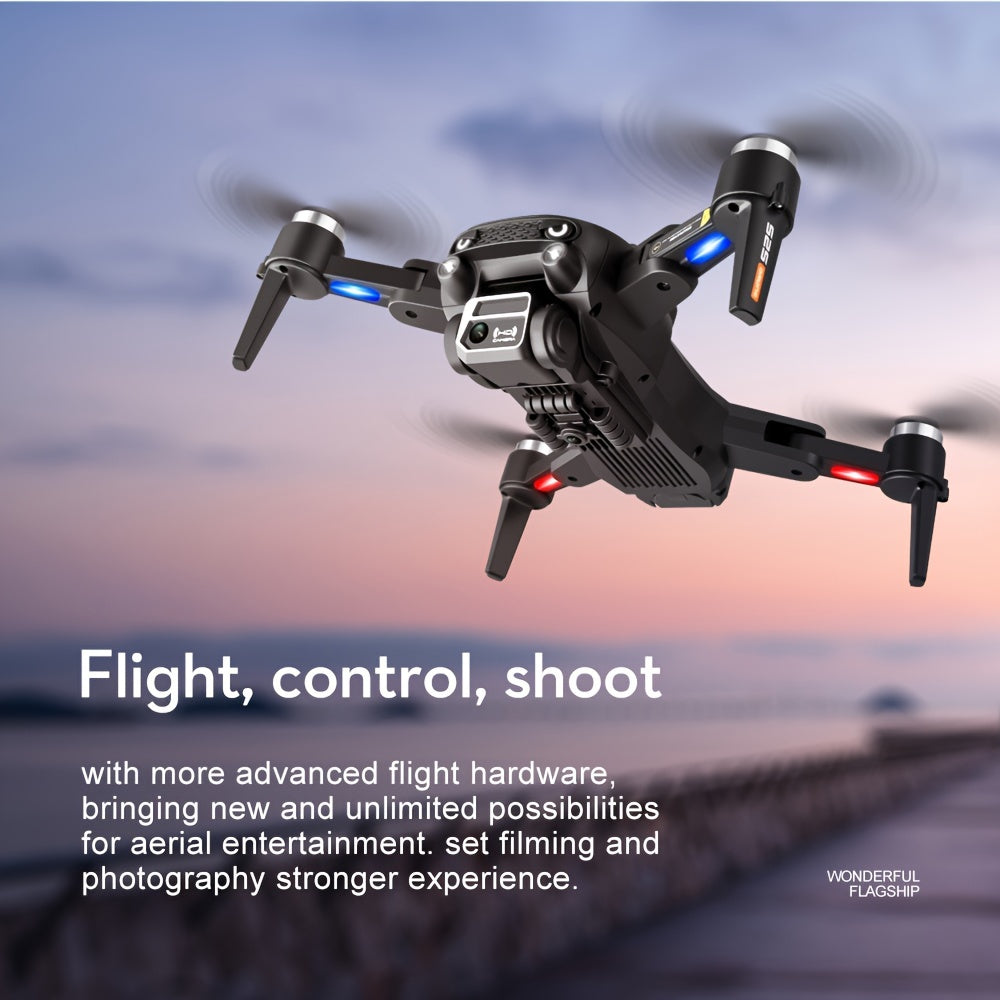 S2S Long Endurance Drone - Dual Batteries, Dual Cameras, Foldable WiFi FPV Quadcopter with Height Maintainer, Perfect for Beginners and Outdoor Adventures