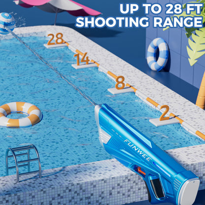 Electric Automatic Water Gun for Kids - 32 Feet Range, Perfect for Pool and Beach Games (Lithium Battery Included, 1 or 2 Pieces)